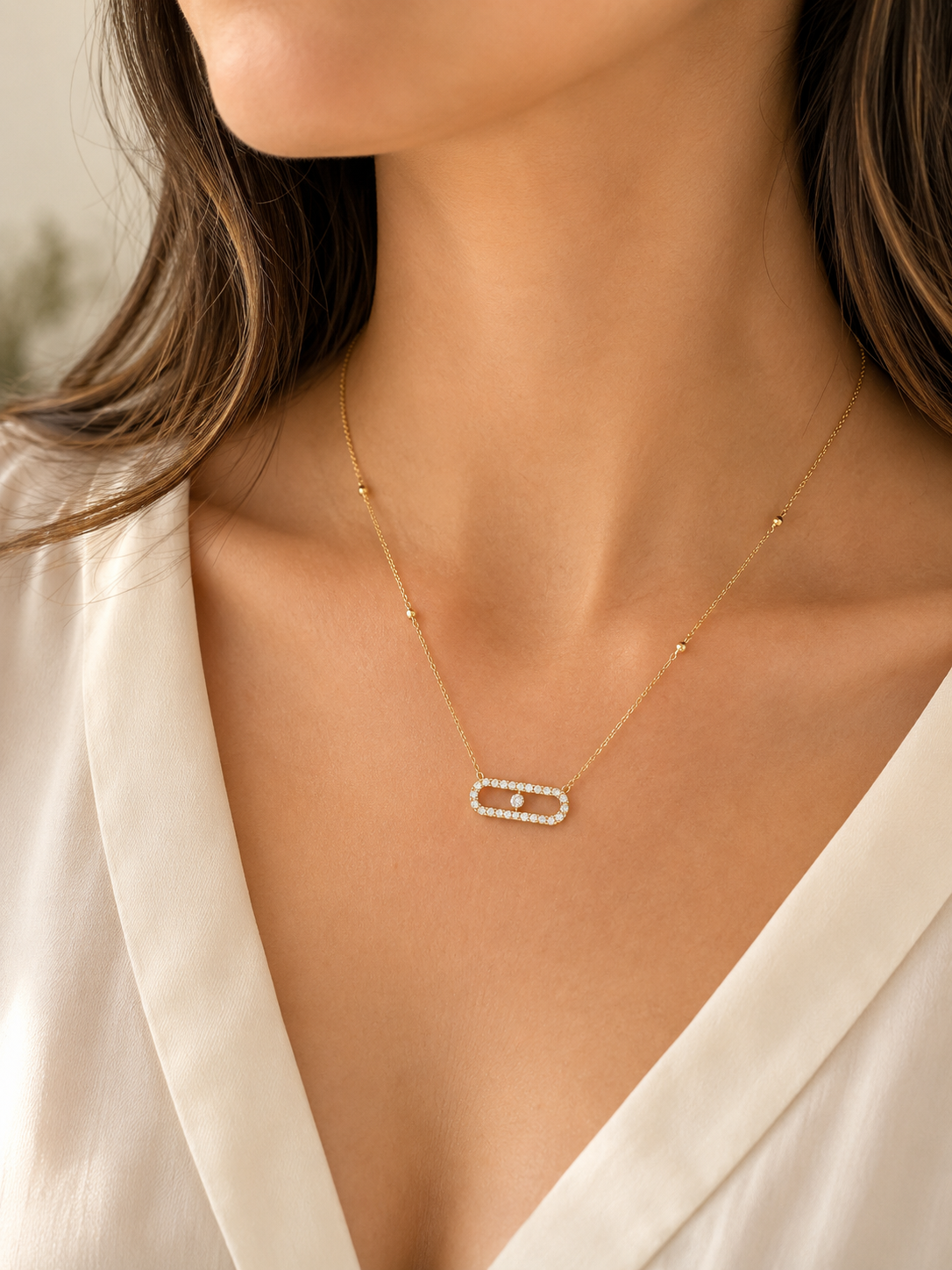 Gold Everlink Diamond Necklace