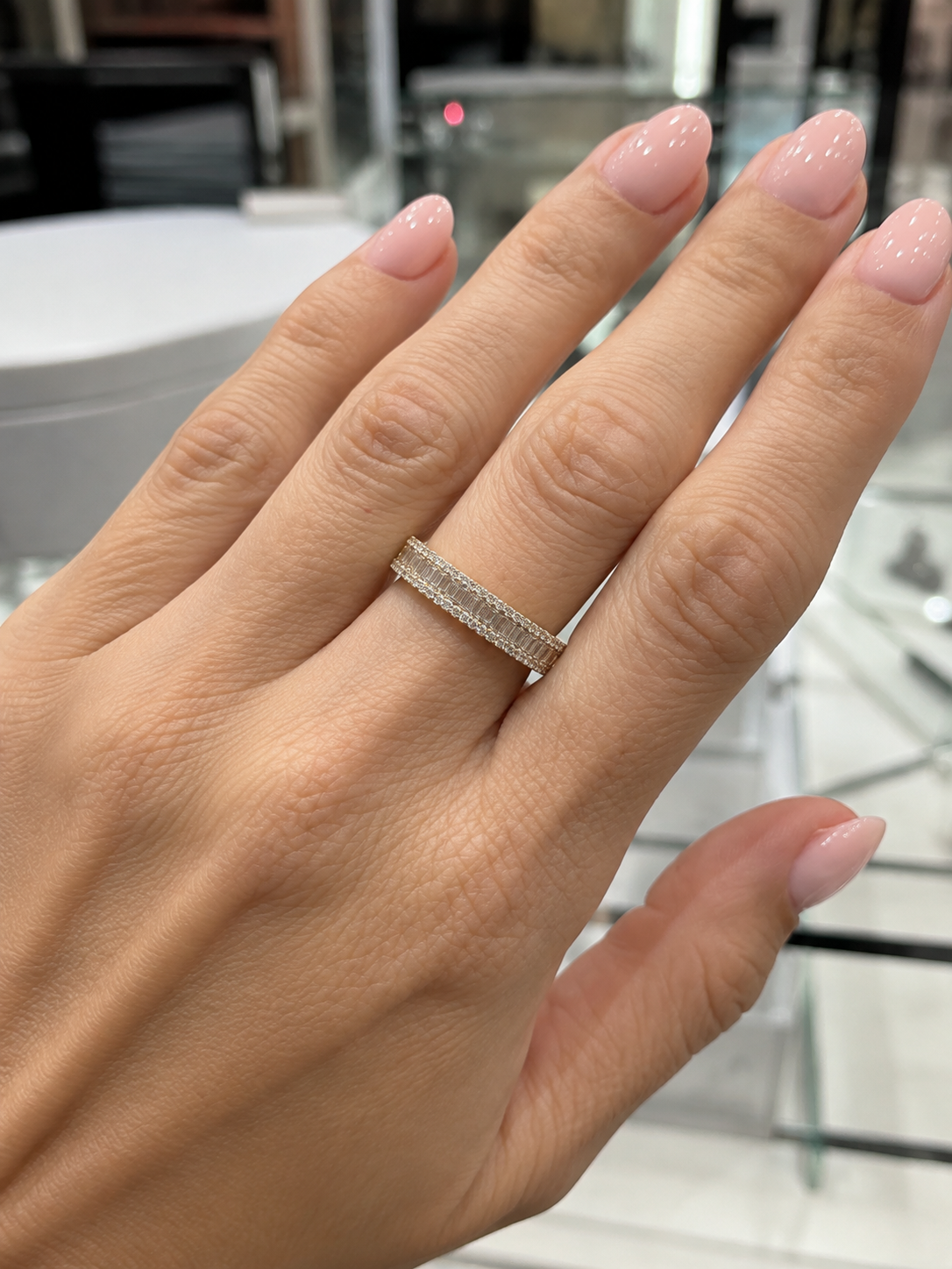 Gold Lumiere Diamond Baguette Ring
