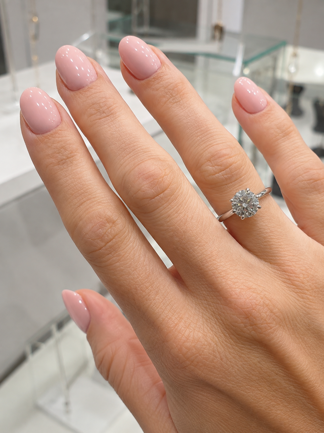 Gold 2.02cts Lab-Grown Round Diamond Engagement Ring