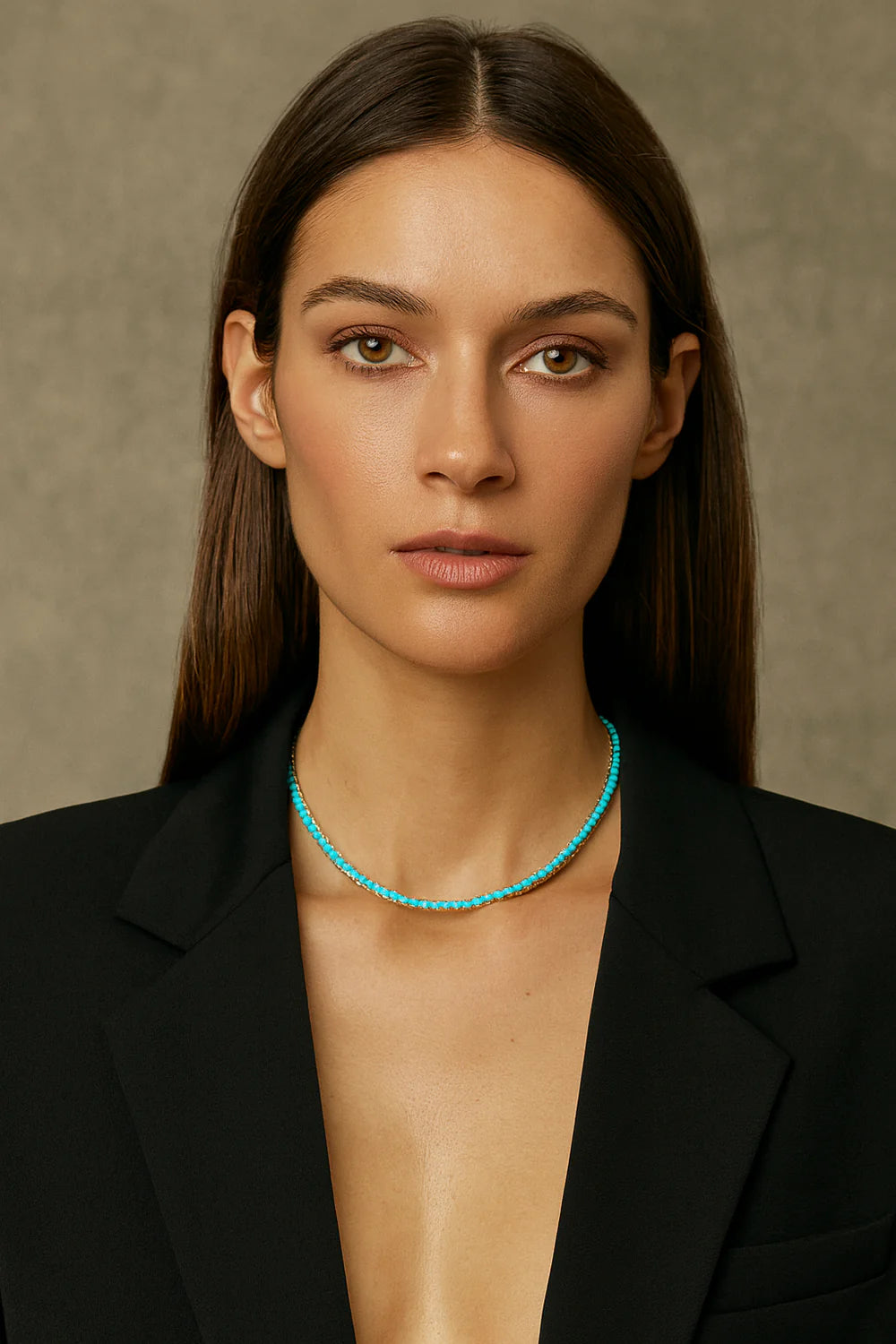 Sahira Karla Turquoise Tennis Necklace