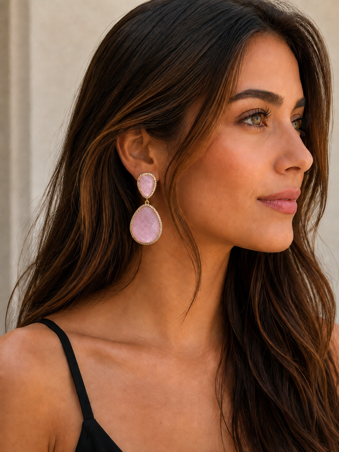 Susan Hanover Ballet Pink Free Form Earrings