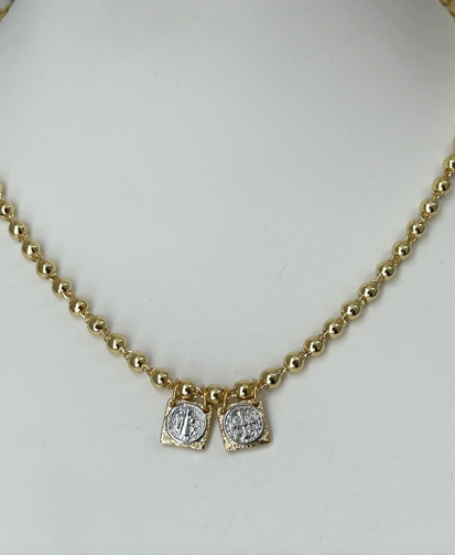 Gaby Ray Saint Benedict Medal Necklace