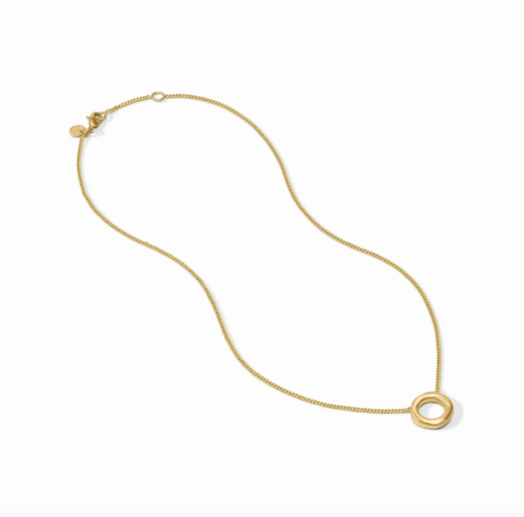 Julie Vos Wave Circle Delicate Necklace