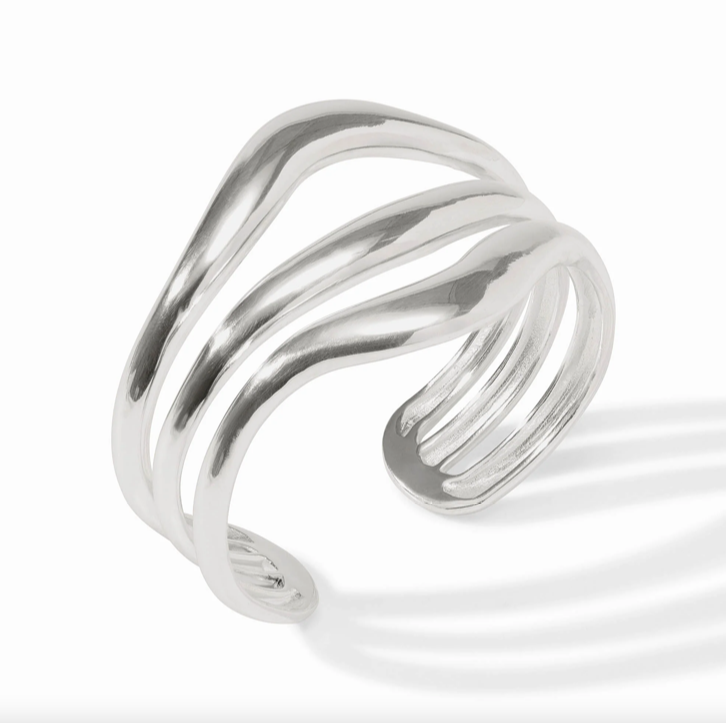 Julie Vos Silver Wave Cuff Bracelet