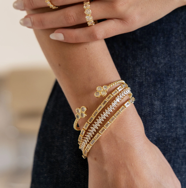 Sahira Oriana Flower Cuff Bracelet