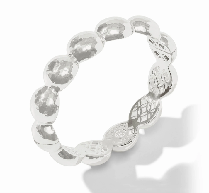 Julie Vos Solara Nova Hinge Silver Bangle Bracelet