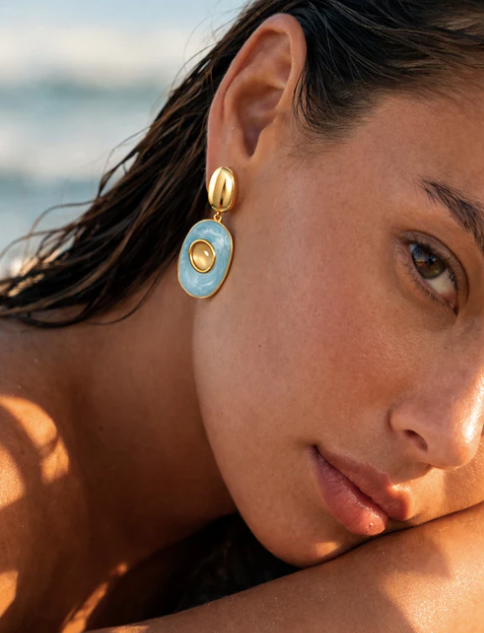 Sahira Glenda Light Blue Drop Earring