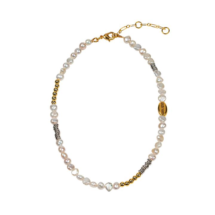 Gaby Ray Elena Silver Pearl Necklace