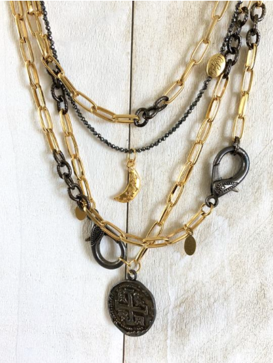 Gaby Ray Lila Coin Chain Necklace
