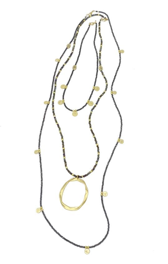 Gaby Ray Jackie Circle Pendant Necklace
