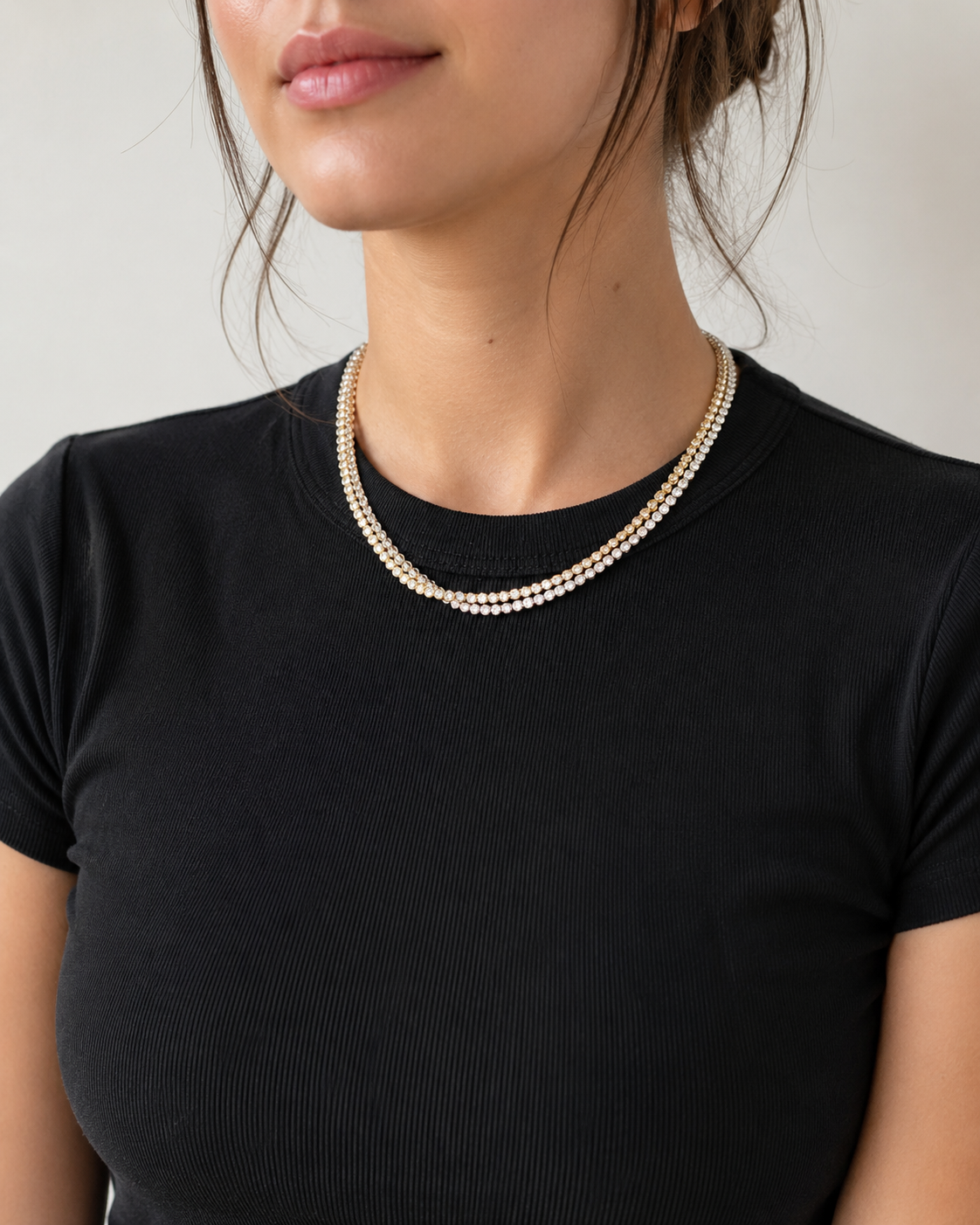 Silma Delicate Bezel Tennis Necklace