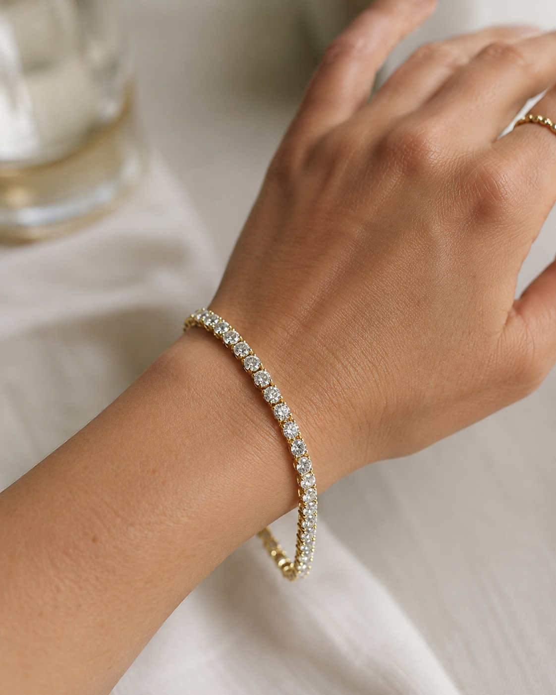 Gold Lab-Grown 7.05 ct Diamond Yellow Tennis Bracelet