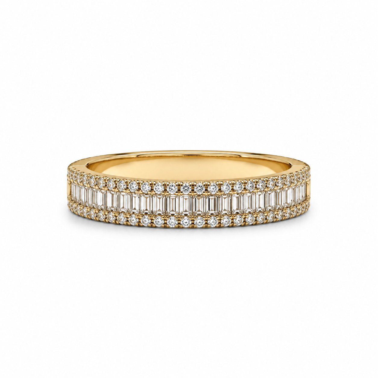 Gold Lumiere Diamond Baguette Ring