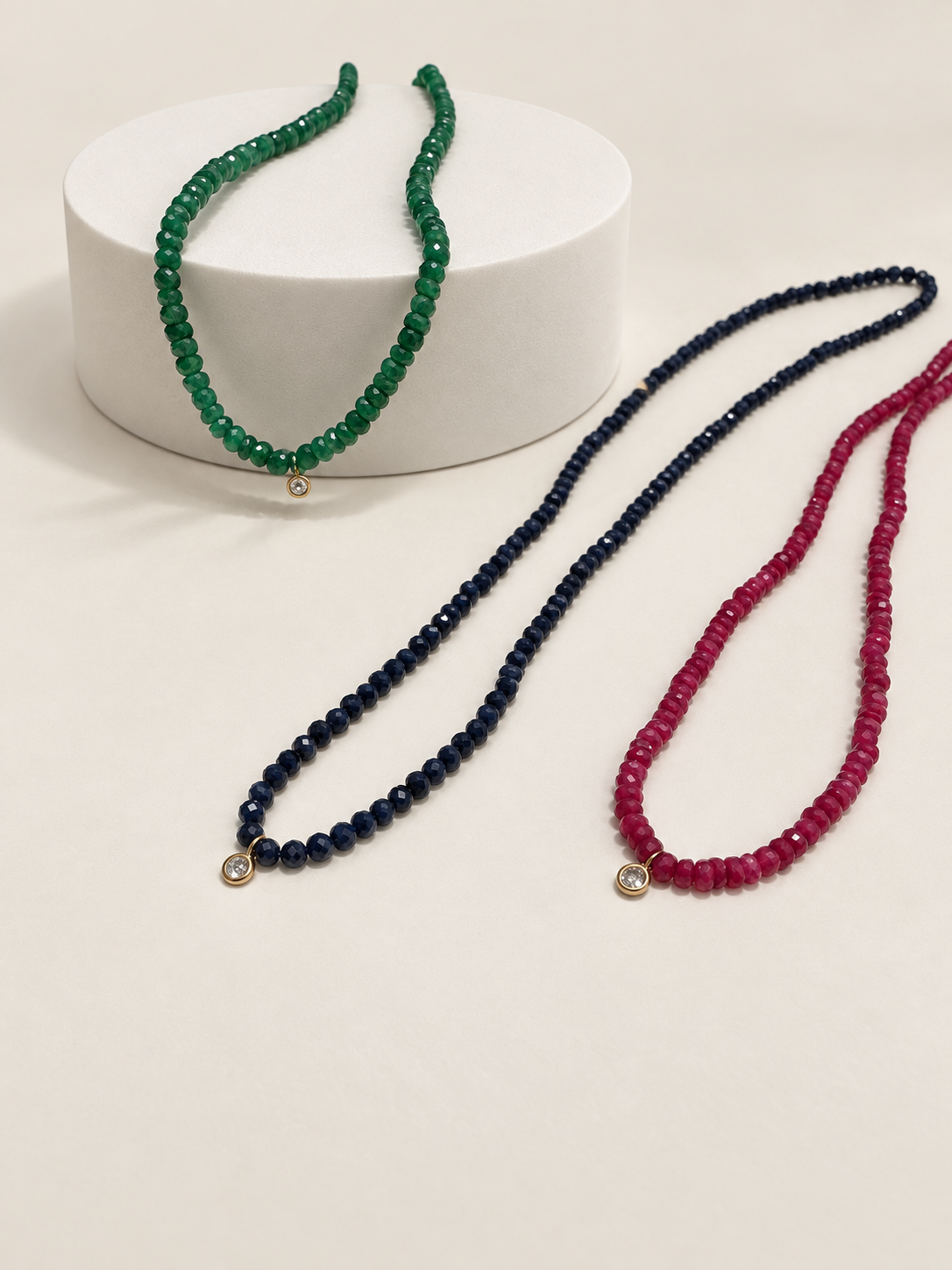 Gold Claudia Beaded Necklace