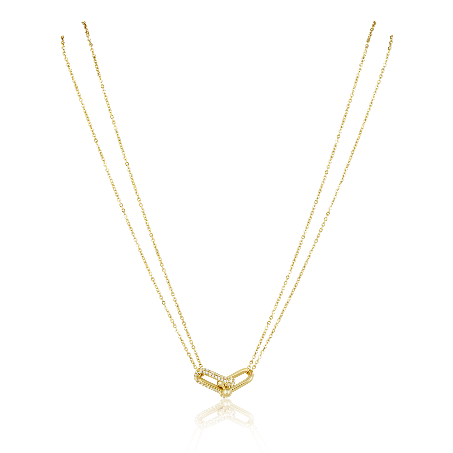 Sahira U Link Pave Necklace