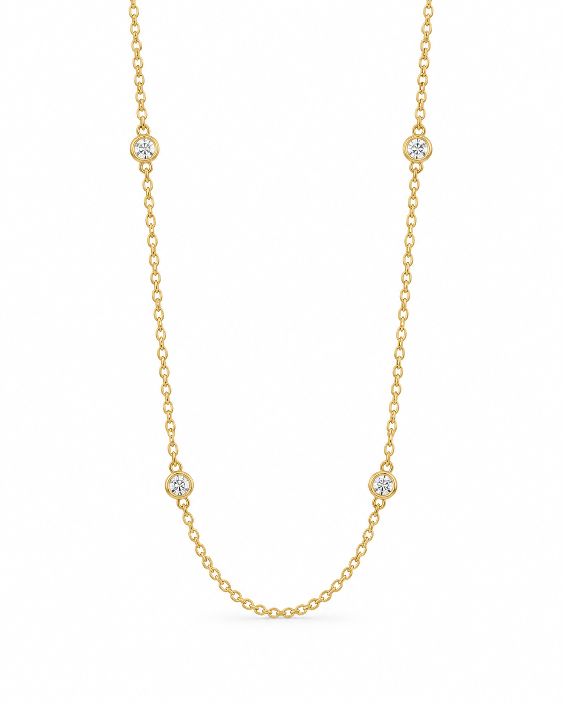 Gold Diamond By The Yard Necklace