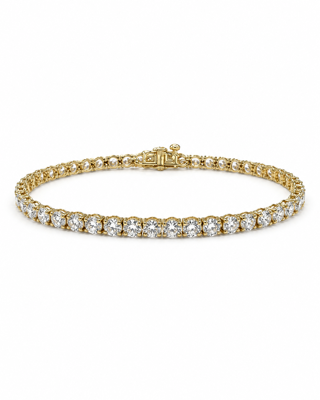 Gold Lab-Grown 7.05 ct Diamond Yellow Tennis Bracelet