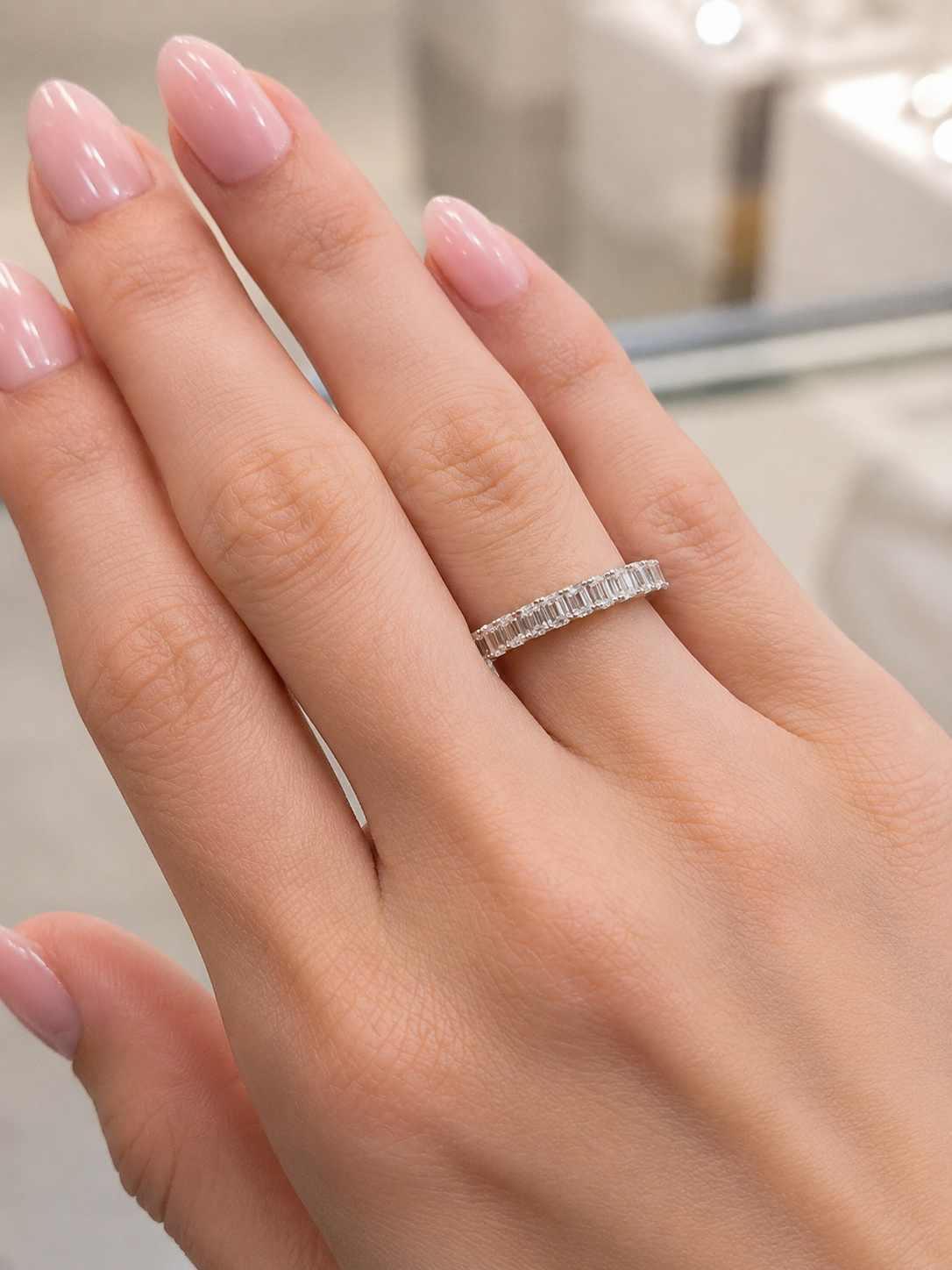 Gold Lab-Grown Diamond Baguette Eternity Ring