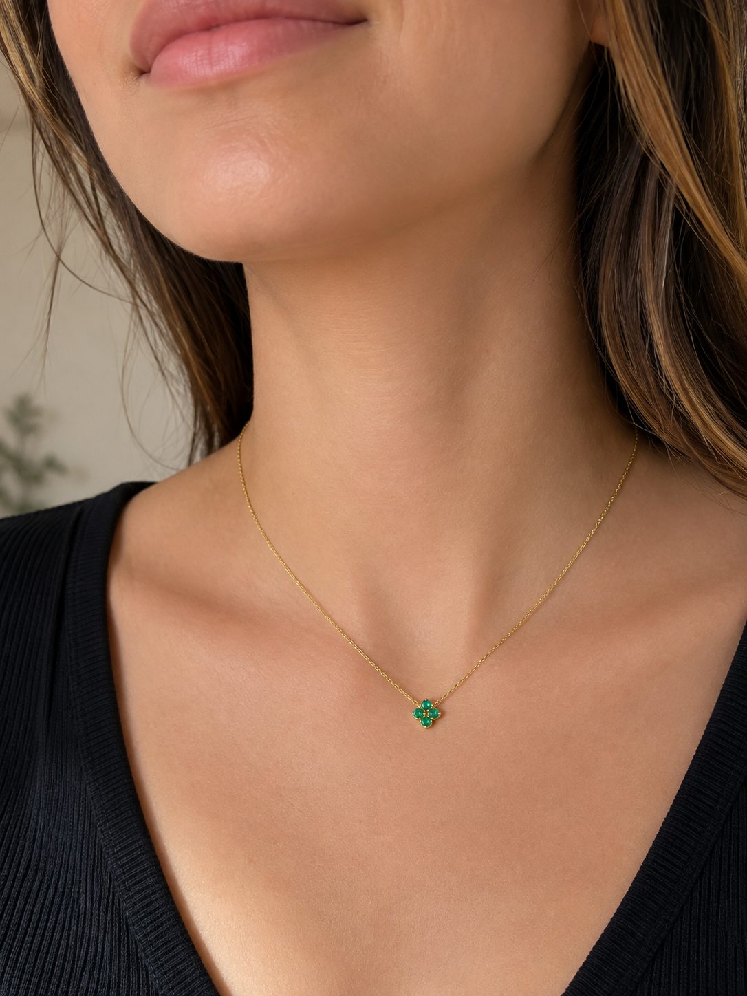 Gold Clover Necklace