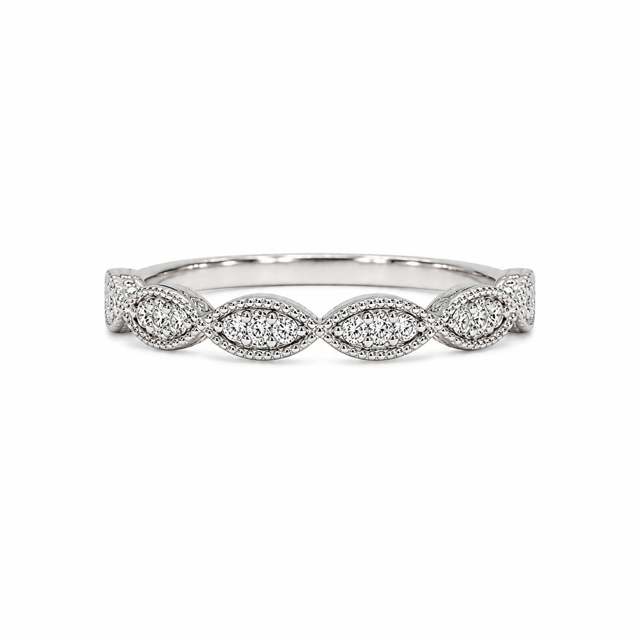 Gold Marquise Diamond Stacking Ring