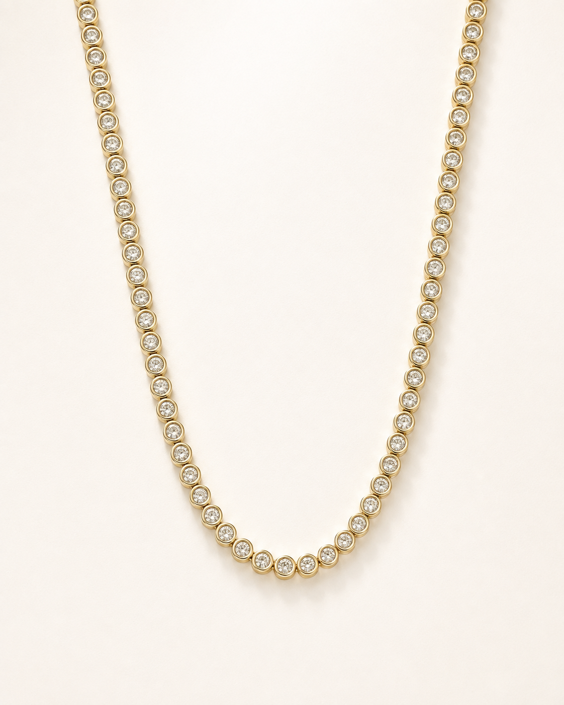 Silma Bezel Tennis Necklace