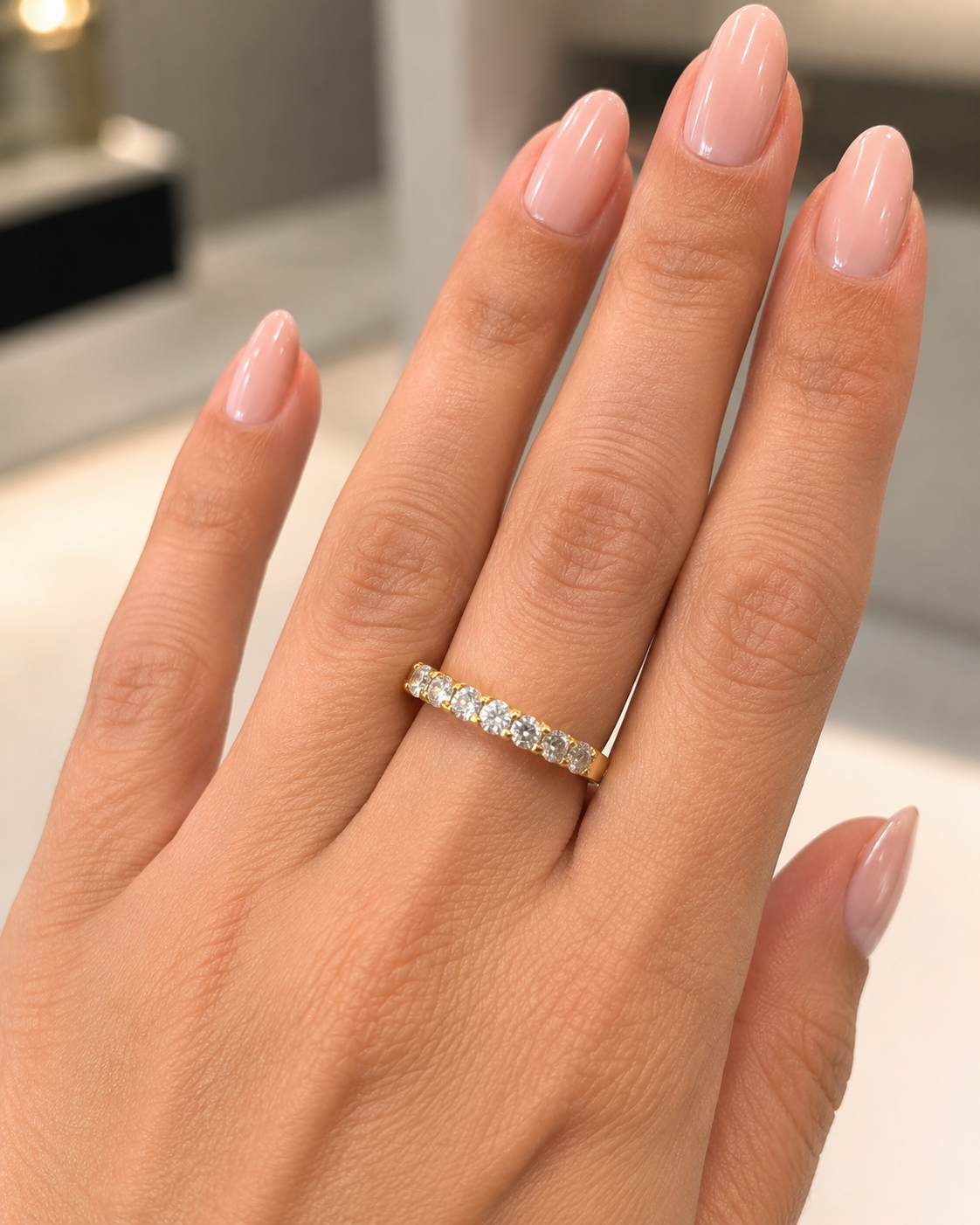 Gold 1ct Diamond Band Ring
