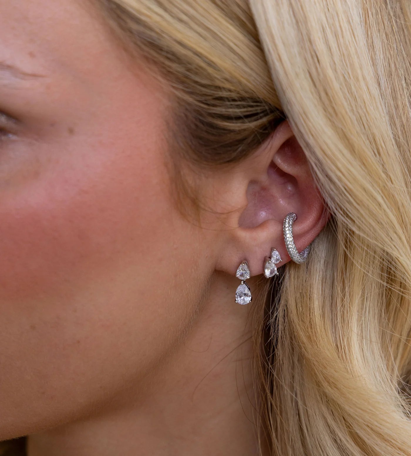 Sahira Michelle Teardrop Stud Earrings