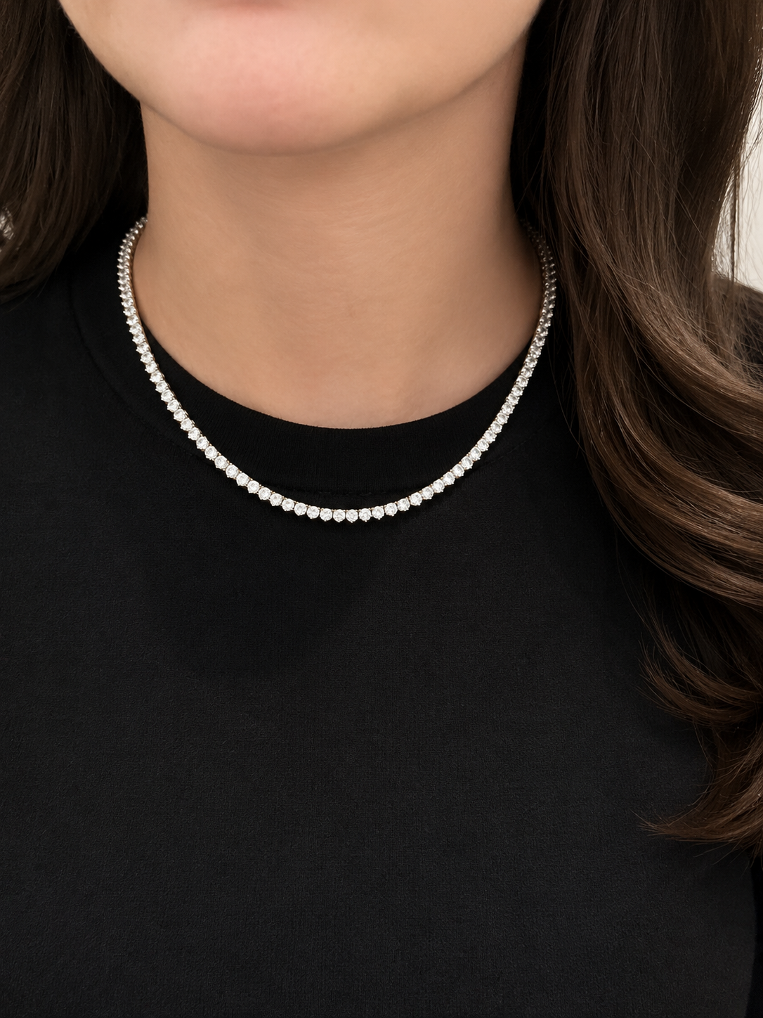Silma 3 Prong Tennis Necklace