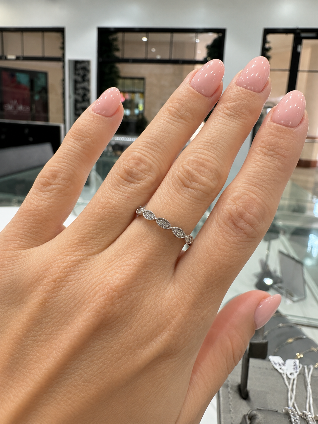 Gold Marquise Diamond Stacking Ring