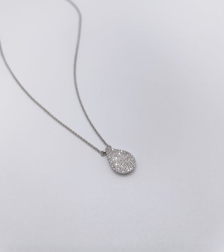 Gold and Diamond Teardrop Necklace