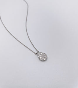 Gold and Diamond Teardrop Necklace