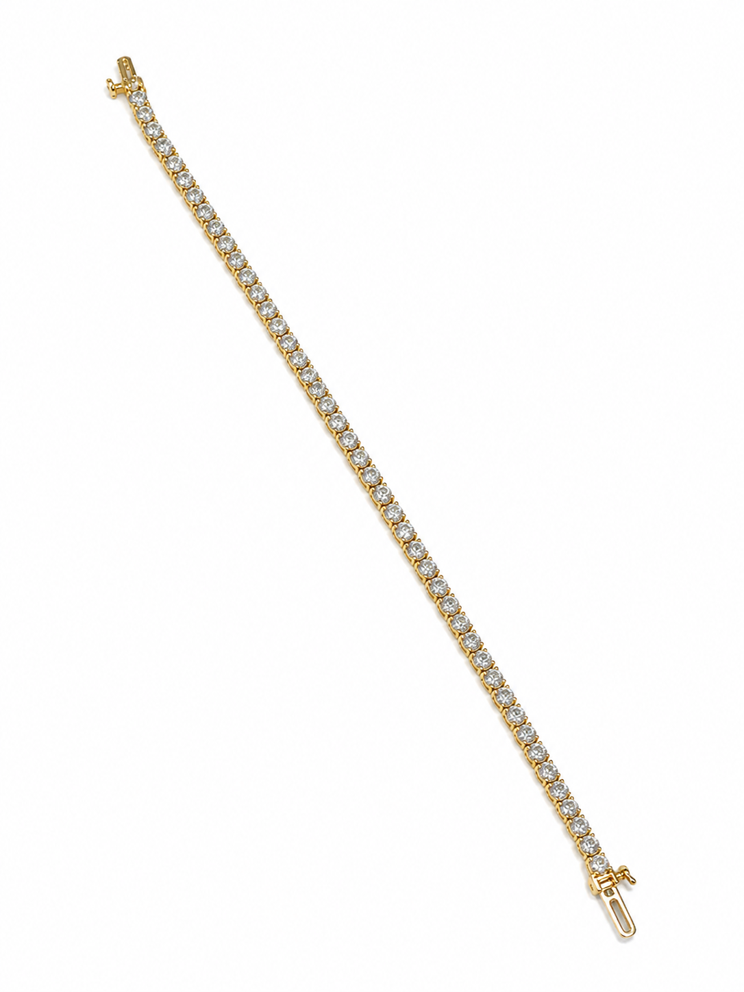 Gold Lab-Grown 4.89ct Diamond Yellow Tennis Bracelet