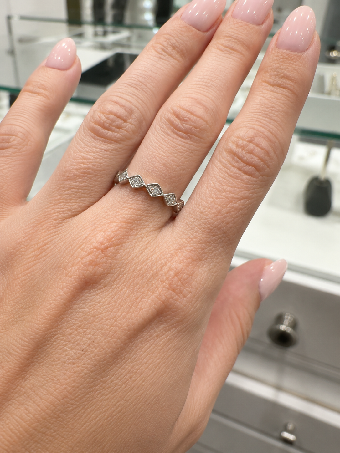 Gold Celeste Diamond Stacking Ring