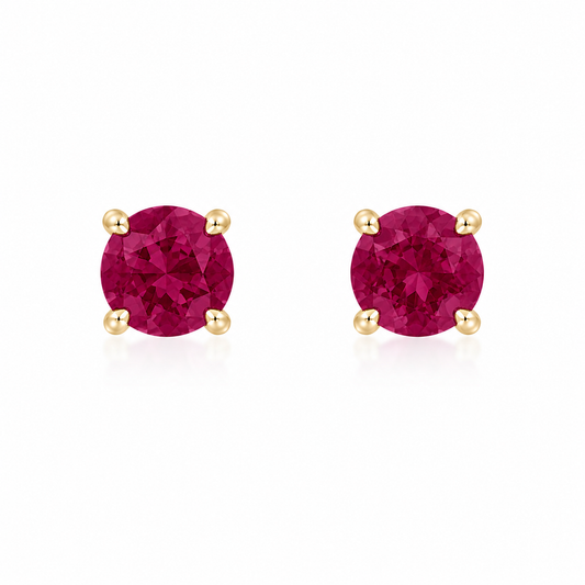 Gold Color CZ Baby Stud Earrings