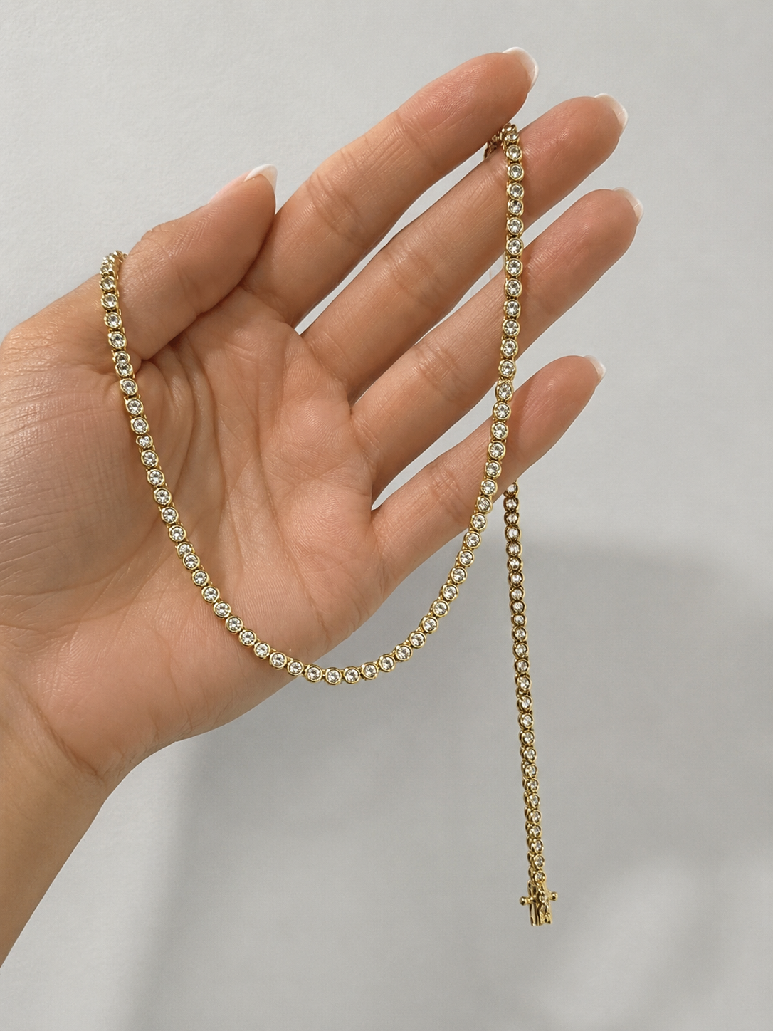 Silma Delicate Bezel Tennis Necklace