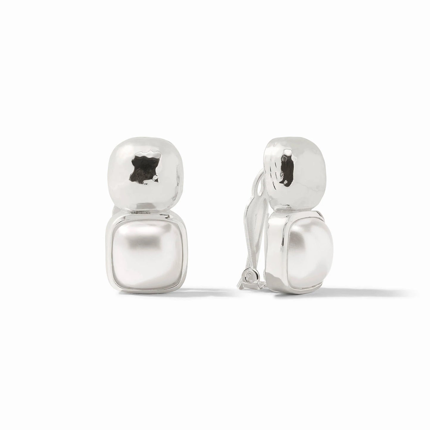 Julie Vos Silver Catalina Clip Earrings