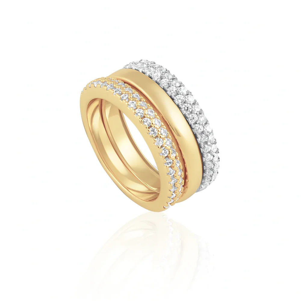 Sahira Serene Two Tone Stack Ring