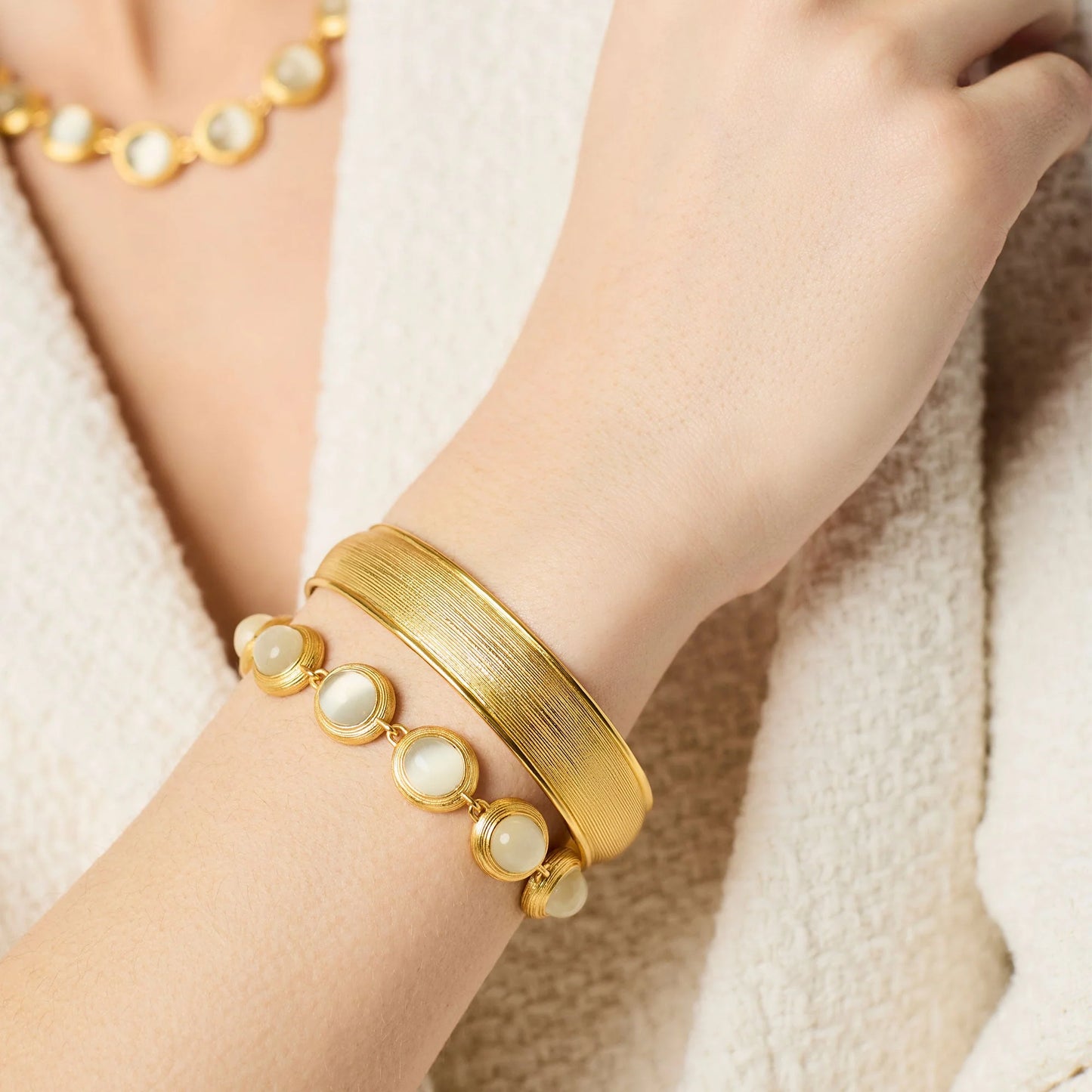 Julie Vos Cobblestone Hinge Bangle Bracelet