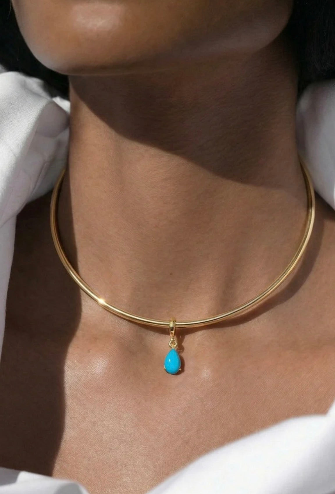 Sahira Pear Cut Turquoise Charm