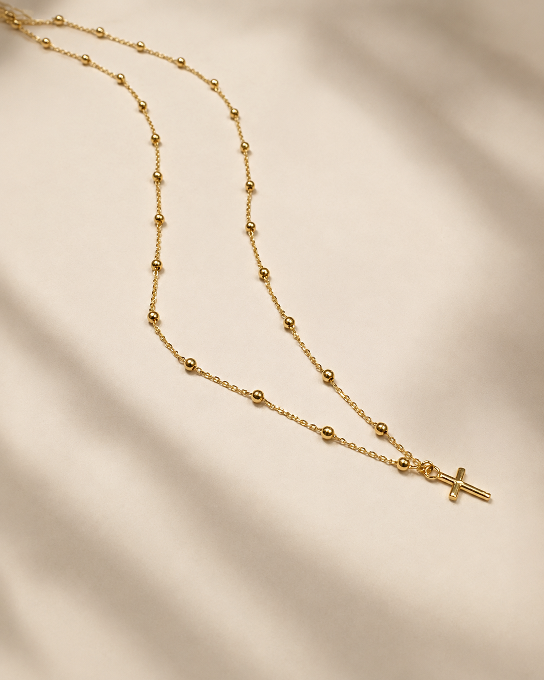 Gold Faith Station Necklace
