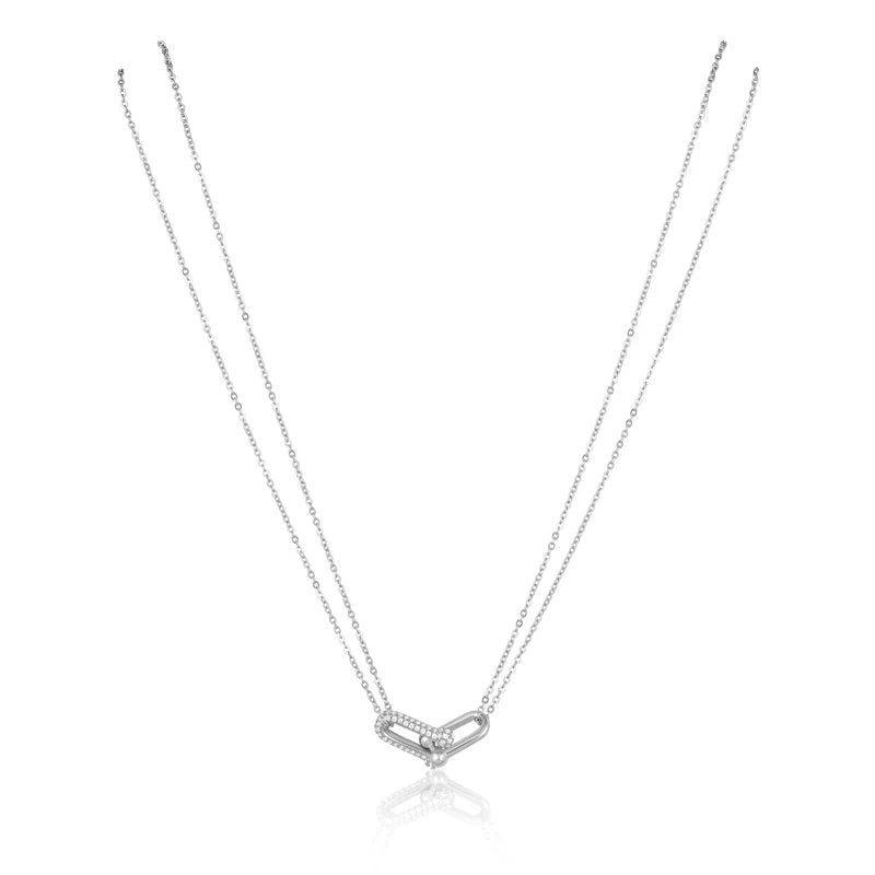 Sahira U Link Pave Necklace