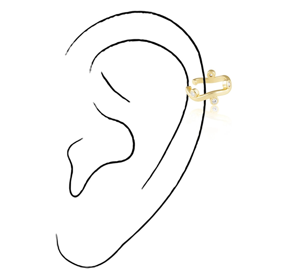 Sahira Waverly Ear Cuff Earring