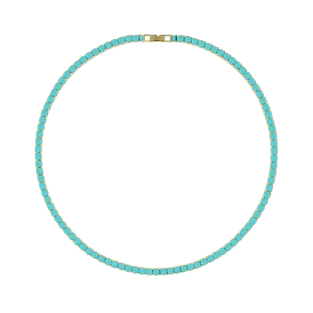Sahira Karla Turquoise Tennis Necklace