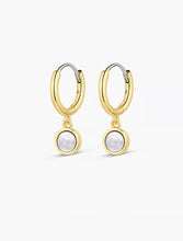 Gorjana Rose Marble Coin Huggie Earrings