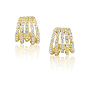 Sahira Avery Cz Huggie Earrings