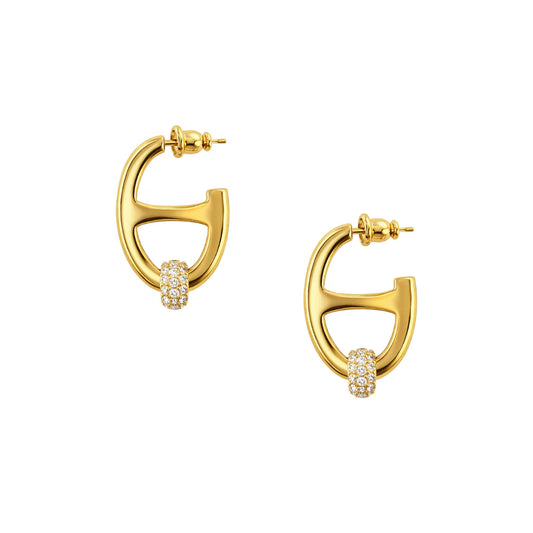 Sahira Nova Pave Hoop Earrings