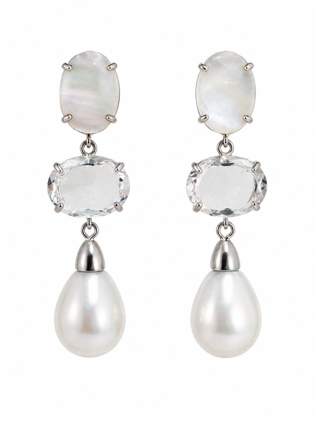 Bounkit Silver Elizabeth Earrings