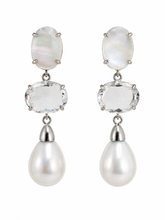 Bounkit Silver Elizabeth Earrings