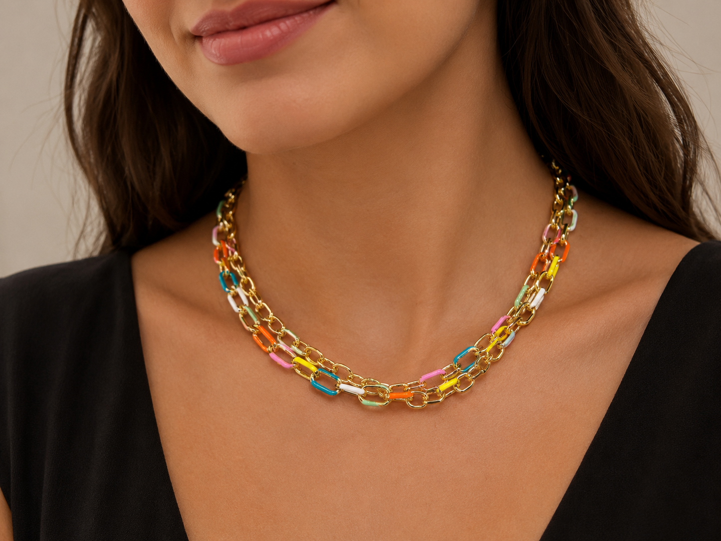 Gaby Ray Costa Layered Choker Necklace