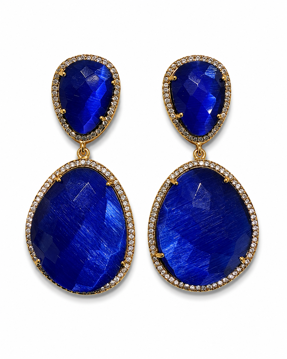 Susan Hanover Midnight Blue Free Form Earrings